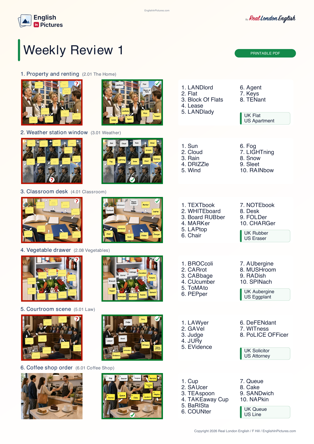 Weekly review PDF preview